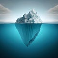 Tip of the iceberg. Business concept. generative ai. Iceberg. Success business metaphor Royalty Free Stock Photo