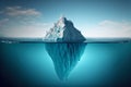 Tip of the iceberg. Business concept. generative ai. Iceberg. Success business metaphor Royalty Free Stock Photo