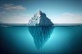 Tip of the iceberg. Business concept. generative ai. Iceberg. Success business metaphor