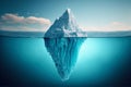 Tip of the iceberg. Business concept. generative ai. Iceberg. Success business metaphor