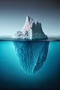 Tip of the iceberg. Business concept. generative ai. Iceberg. Success business metaphor Royalty Free Stock Photo