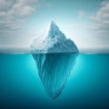 Tip of the iceberg. Business concept. generative ai. Iceberg. Success business metaphor Royalty Free Stock Photo