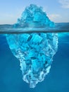 Tip of an Iceberg floating in the water