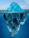 Tip of an Iceberg floating in the water