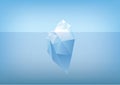 Tip of the iceberg illustration -low poly /polygon graphic Royalty Free Stock Photo