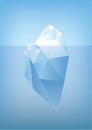 Tip of the iceberg illustration -low poly /polygon graphic Royalty Free Stock Photo