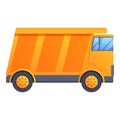 Tip truck icon, cartoon style Royalty Free Stock Photo