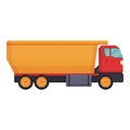 Tip truck icon cartoon vector. Tipper car Royalty Free Stock Photo