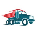 Tip truck vector illustration icon isolated Royalty Free Stock Photo