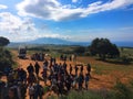 A rural scene with people in Tipaza