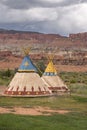 tipi, American Indian tents in Capitol Reef National Park Royalty Free Stock Photo