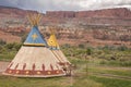 Tipi, American Indian tents in Capitol Reef National Park Royalty Free Stock Photo