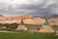 Tipi, American Indian tents in Capitol Reef National Park Royalty Free Stock Photo