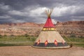 Tipi, American Indian tents in Capitol Reef National Park Royalty Free Stock Photo