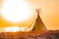 A photo of a tipi