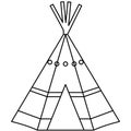 Tipi teepee vector eps illustration by crafteroks