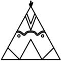 Tipi teepee vector eps illustration by crafteroks