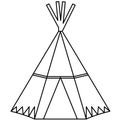 Tipi teepee vector eps illustration by crafteroks