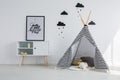 Tipi tent in the room Royalty Free Stock Photo