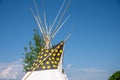 Tipi tepee at Canada Day celebrations in Calgary Royalty Free Stock Photo