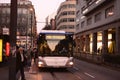 Tipical bus in the city of Porto,Portugal Royalty Free Stock Photo