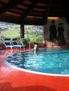 Tipical tyrolean swimming pool in Ortisei