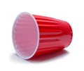 Tipped Red Plastic Cup Royalty Free Stock Photo