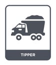 tipper icon in trendy design style. tipper icon isolated on white background. tipper vector icon simple and modern flat symbol for Royalty Free Stock Photo