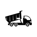 tipper truck isolated on white background. Vector dump truck icon symbol sign design Royalty Free Stock Photo