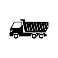 tipper truck isolated on white background. Vector dump truck icon symbol sign design Royalty Free Stock Photo