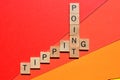 Tipping Point, words on wood Royalty Free Stock Photo