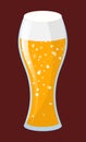 Tipple Beverage, Beer or Ale in Glassware Vector