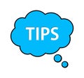 Tips speech bubble Royalty Free Stock Photo