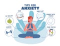 Tips for anxiety vector