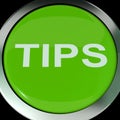 Tips Button Shows Help Suggestions Or Instructions Royalty Free Stock Photo