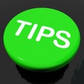 Tips Button Shows Help Suggestions Or Instructions Royalty Free Stock Photo