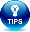 Tips button Royalty Free Stock Photo