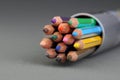 Tips of color pencils Royalty Free Stock Photo