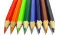 Tips of colour pencils Royalty Free Stock Photo