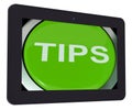 Tips Switch Shows Help Suggestions Or Instructions Royalty Free Stock Photo