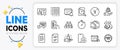 Tips, Technical algorithm and Quick tips line icons. For web app. Vector Royalty Free Stock Photo