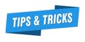 tips & tricks banner template. tips & tricks ribbon label.