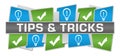 Tips And Tricks Green Blue Squares Top Bottom