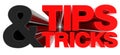 TIPS & TRICKS word on white background 3d rendering Royalty Free Stock Photo