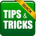 Tips and tricks web button Royalty Free Stock Photo