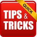 Tips and tricks web button Royalty Free Stock Photo