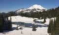 Tipsoo Lake Naches Peak Loop Mt Rainier Cascade Mountain Range Royalty Free Stock Photo