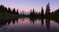 Tipsoo Lake at Sunrise in Mt Rainier NP Royalty Free Stock Photo