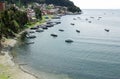 Tiquina strait - Titicaca Lake, Bolivia Royalty Free Stock Photo