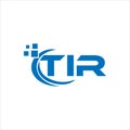 TIR letter logo design on white background. TIR creative initials letter logo concept. TIR letter design